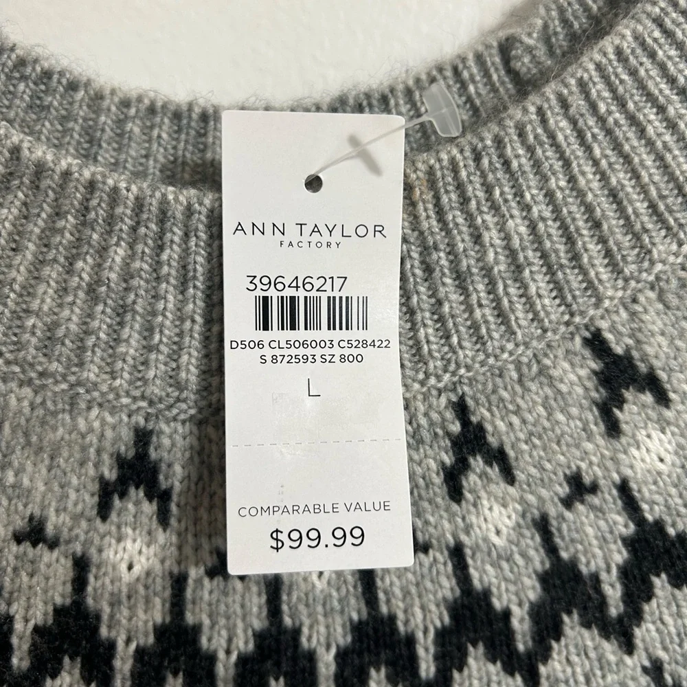 NWT Women’s Ann Taylor Fair Isle Sweater, large